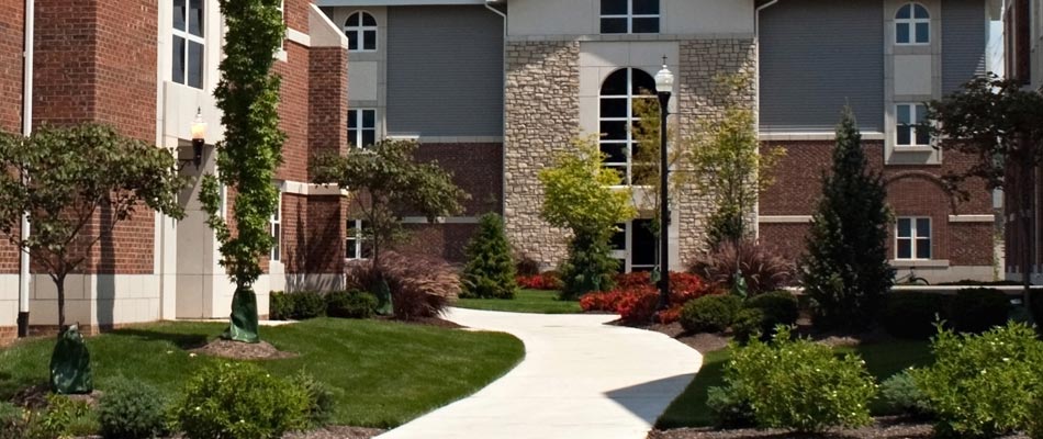 New landscape design and install at a large commercial apartment complex in Easton, PA. 